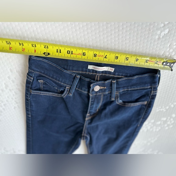 Levi's 710 Super Skinny Dark Wash Jeans, size 26 - Picture 7 of 13